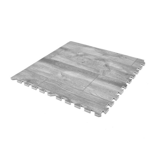 Wood Effect EVA Foam Play Mat 60cm (6 Pack) (Vintage Grey)