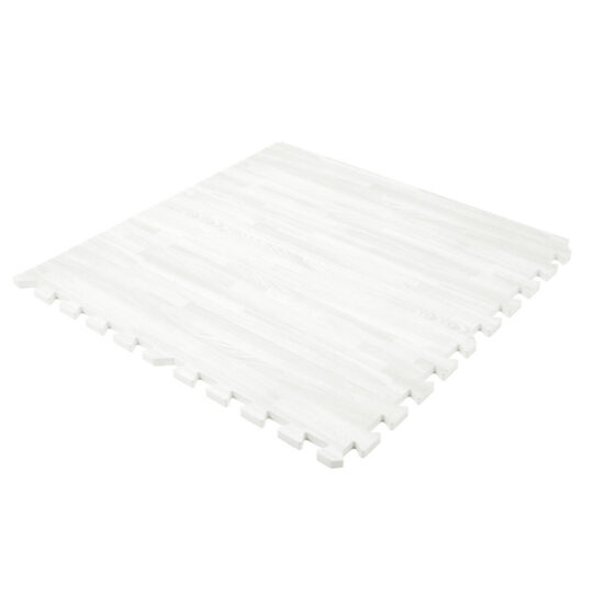 Wood Effect EVA Foam Play Mat 60cm (6 Pack) (Vintage White)