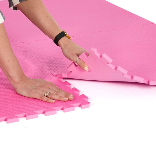 60cm EVA Foam Play Mats (Pink) | Soft Floor KIDS