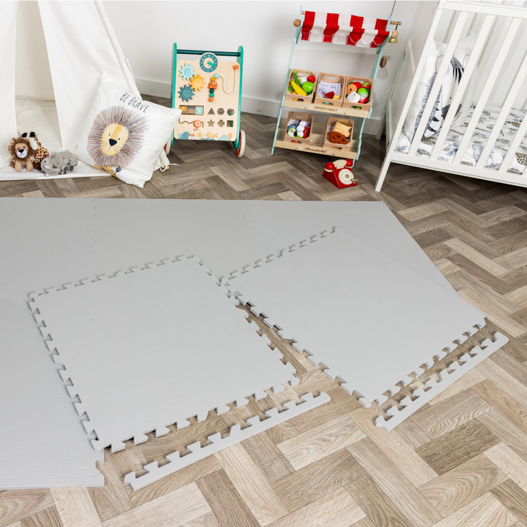 60cm EVA Foam Play Mat (Dove Grey) | Soft Floor KIDS