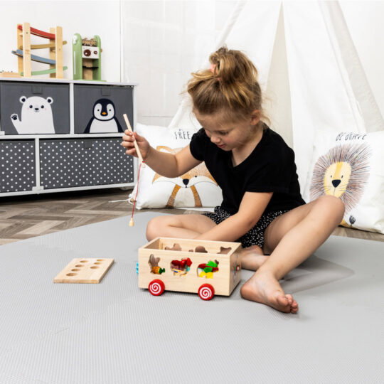 60cm EVA Foam Play Mat (Dove Grey) | Soft Floor KIDS