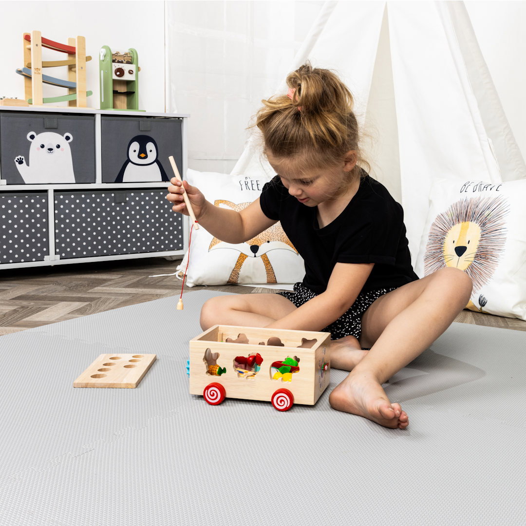 60cm EVA Foam Play Mat (Dove Grey) | Soft Floor KIDS