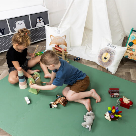 60cm EVA Foam Play Mats (Teal) | Soft Floor KIDS