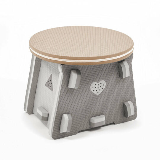 Kids EVA Foam Play Stool (Beige)