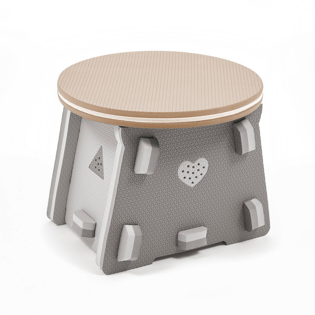Kids EVA Foam Play Stool (Beige)