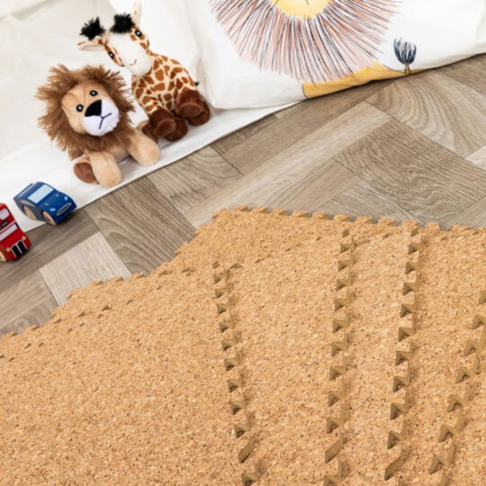 Natural Cork Puzzle Play Mats | Soft Floor KIDS